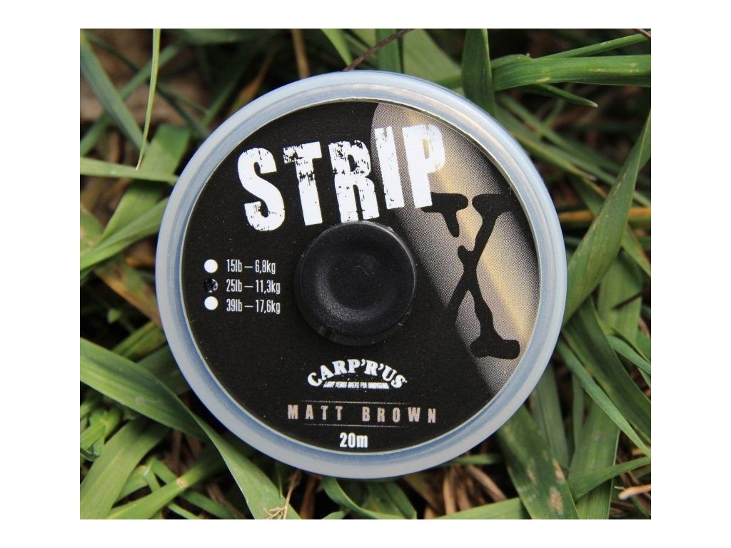 Carp´R´Us Poťahovaná šnúrka Carp'R'Us - Strip-X 20 m Brown, Hrúbka: 25lb