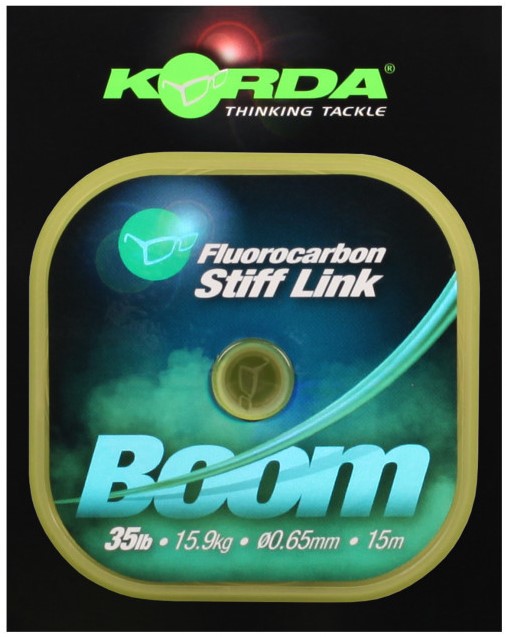Korda Fluorocarbon Stiff Link Boom 15 m, Hrúbka: 0,65mm