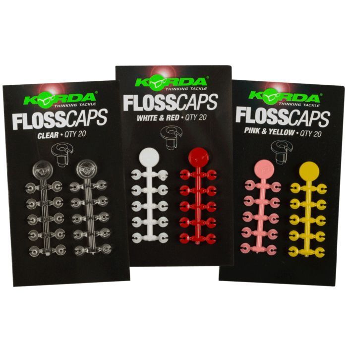 Korda Zarážky na nástrahu Floss Caps, Farba: Číra