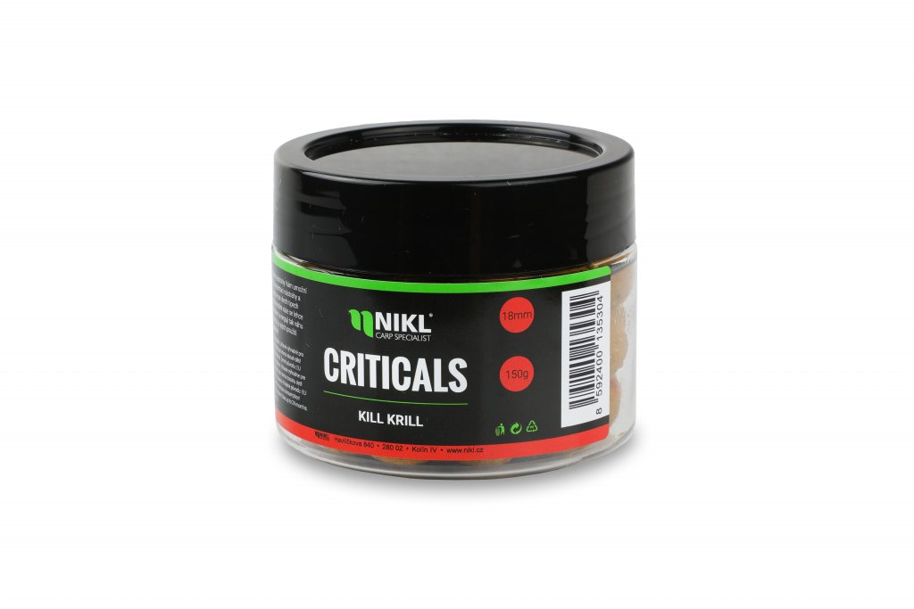 Criticals boilie KRILL KRILL 150g, Veľkosť: 20mm