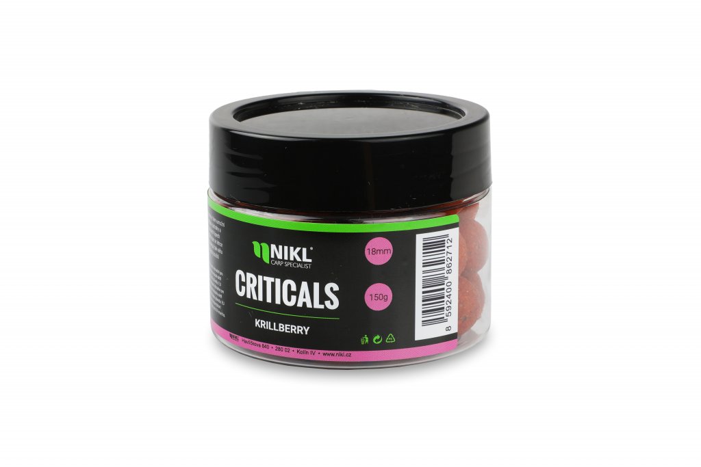 Criticals boilie KRILLBERRY 150g, Veľkosť: 18mm