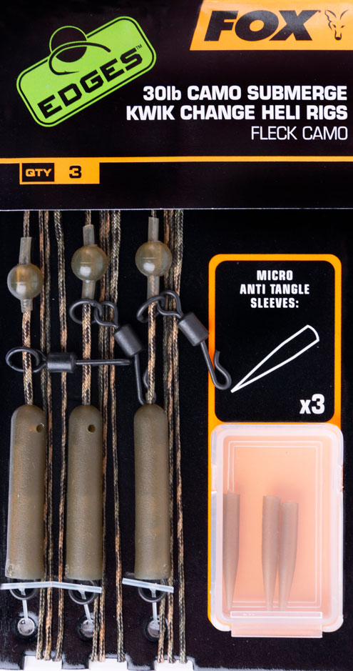 Edges Submerge Camo Leader Heli Rigs Kwik Change 30LB