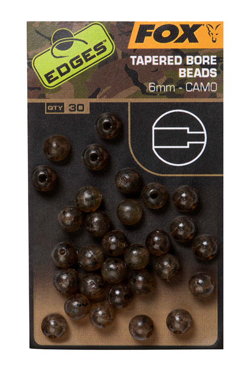 Camo Tapered Bore Beads 6mm x30