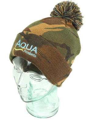 Aqua Čiapka Camo Bobble Hat