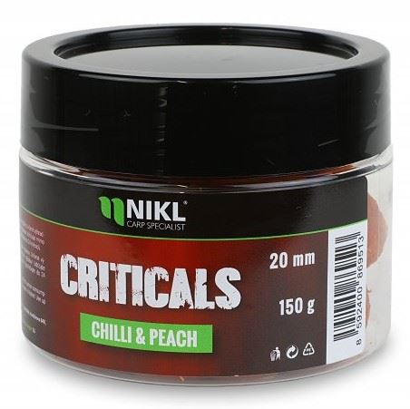 Criticals boilie CHILLI PEACH 150g, Veľkosť: 20mm